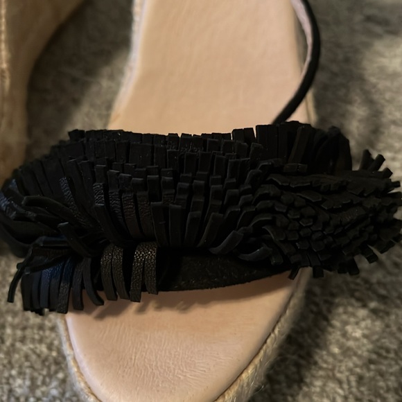 Never worn Cute and fun black espadrille wedges - Picture 3 of 4